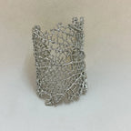 Wide Coral Women’s Bracelet silver