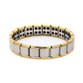 Men's Magnetic Anti-Stress Bracelet Gold and Silver