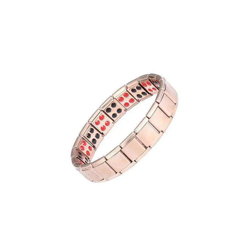 Men's Magnetic Anti-Stress Bracelet Rose Gold