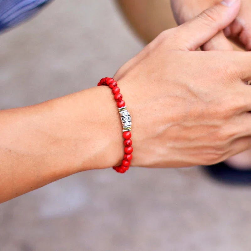 Buddhist Link Bracelet with Stones