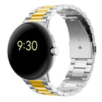 Hardened Steel Watch Bracelet Smartwatch Google Pixel Watch 1 & 2 silver gold