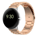Hardened Steel Watch Bracelet Smartwatch Google Pixel Watch 1 & 2 rose gold