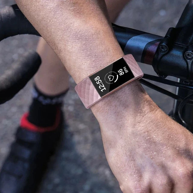 Fitbit Charge 3 & Charge 4 Rose Gold Glitter Watch Band