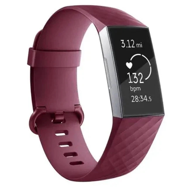 Fitbit Charge 3 & Charge 4 Burgundy Watch Band