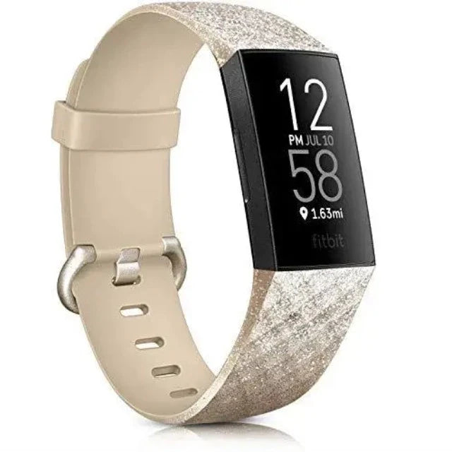 Fitbit Charge 3 & Charge 4 Gold Glitter Watch Band