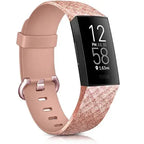 Fitbit Charge 3 & Charge 4 Rose Gold Glitter Watch Band