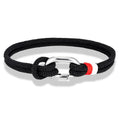 Braided rope nautical bracelet with knot for men or women