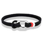 Braided rope nautical bracelet with knot for men or women