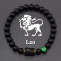 Black Zodiac Sign Bracelet Astro Black 12 Constellations Leo