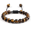 Tiger's Eye Bracelet Cuban Link Chain for Women and Men Protection Against Negative Energies, Relaxation, Stress Relief