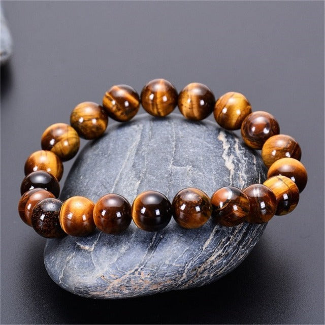 Tiger’s Eye Bracelet, Curb Chain Bracelet for Men and Women, Protection Against Negative Energies, Relaxation, Stress Relief