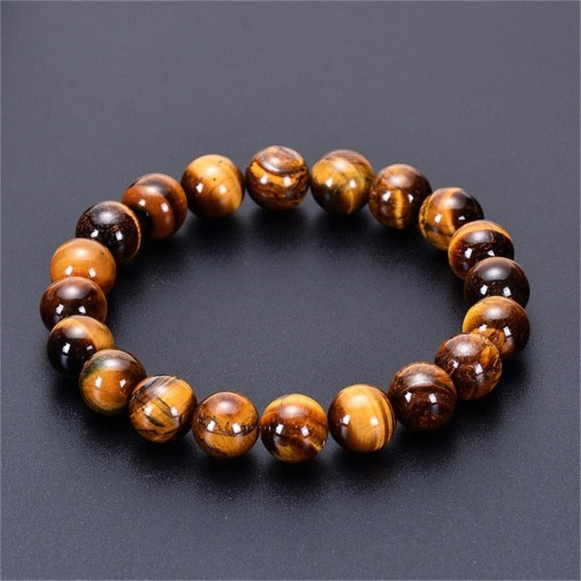 Tiger’s Eye Bracelet, Curb Chain Bracelet for Men and Women, Protection Against Negative Energies, Relaxation, Stress Relief