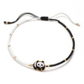 Panda Bracelet in Black and White Cord