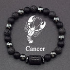 12 Constellations Zodiac Sign Beaded Bracelet cancer