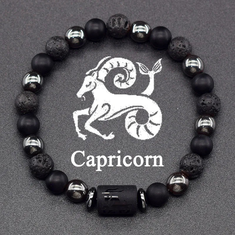 12 Constellations Zodiac Sign Beaded Bracelet capricorn
