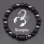 12 Constellations Zodiac Sign Beaded Bracelet scorpion