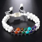 White 7 Chakras Stone Bracelet