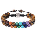 7 Chakras Tiger Eye Stone Bracelet