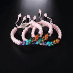 Pink 7 Chakras Stone Bracelet