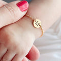Personalized Baby Bracelet Gold Name Initial