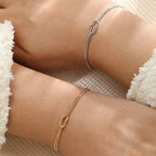 Couple Bracelet Interlocked Knot in Gold and Silver (Set of 2 Bracelets)