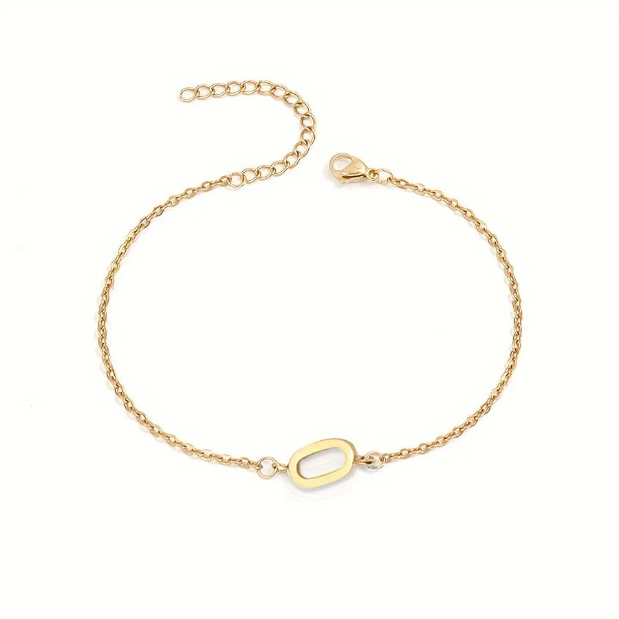 Personalized Bracelet for Women with Gold Initial o