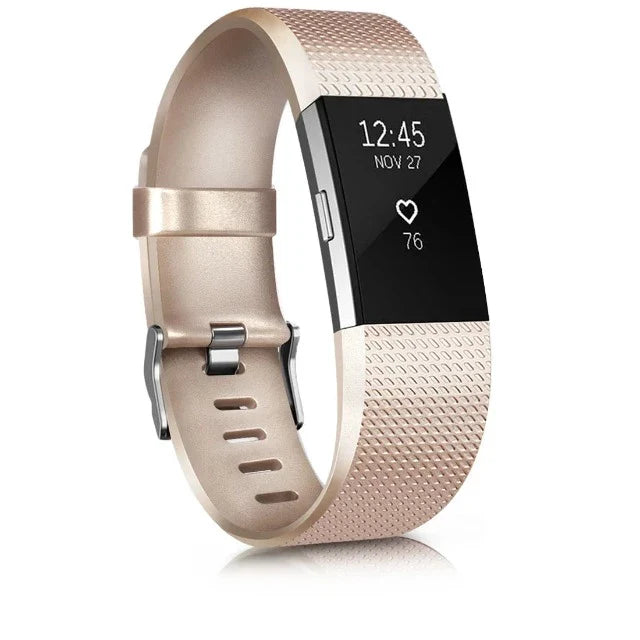 Fitbit Charge 2 white gold bracelet