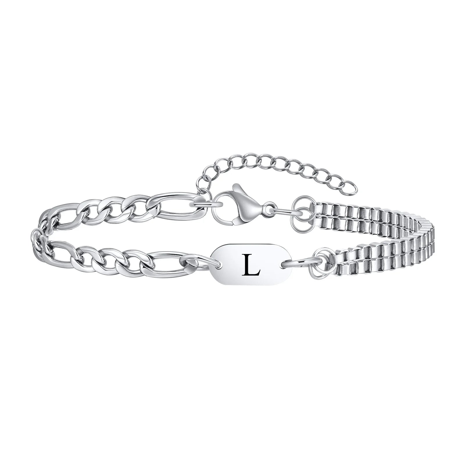 Men's initial bracelet l