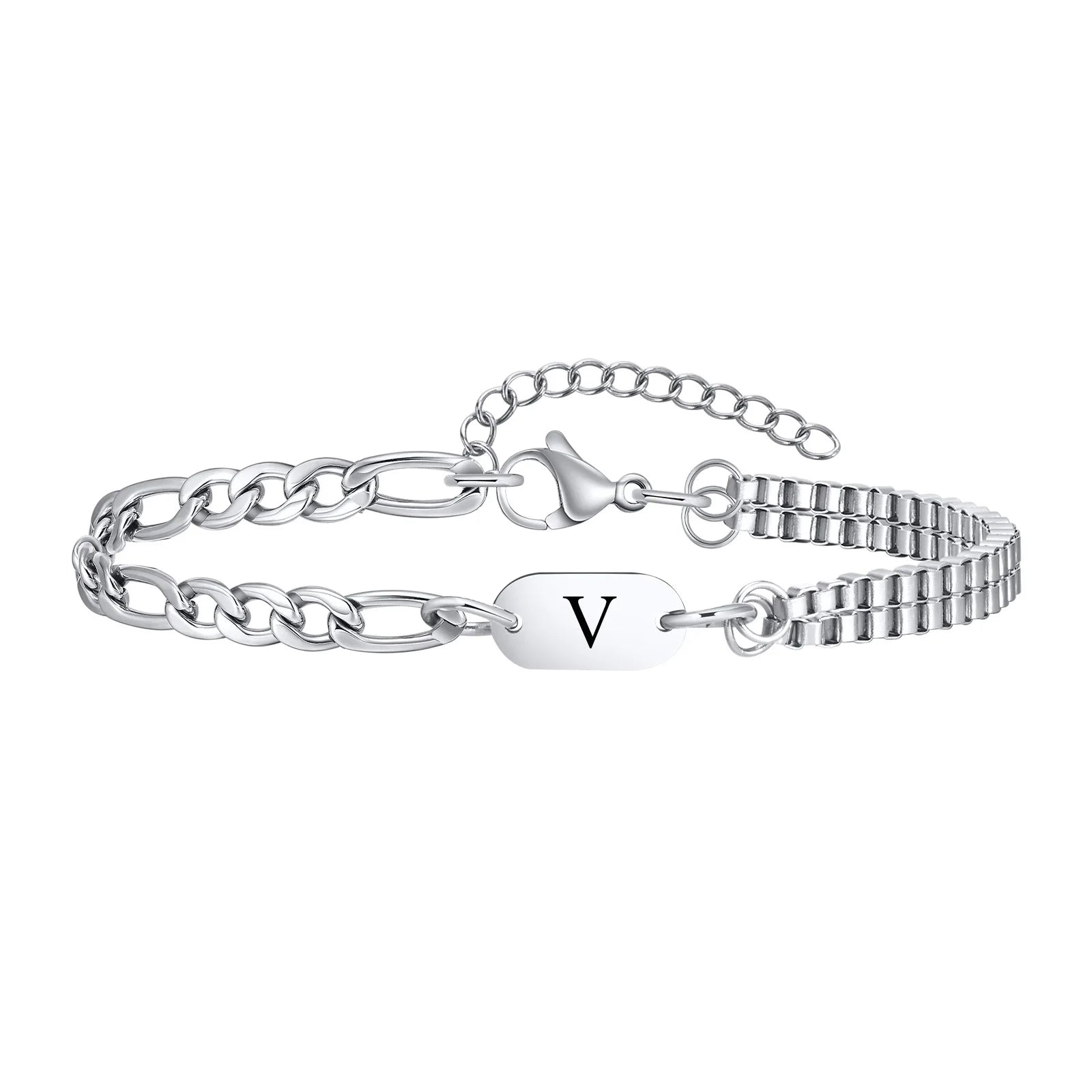 Men's initial bracelet v