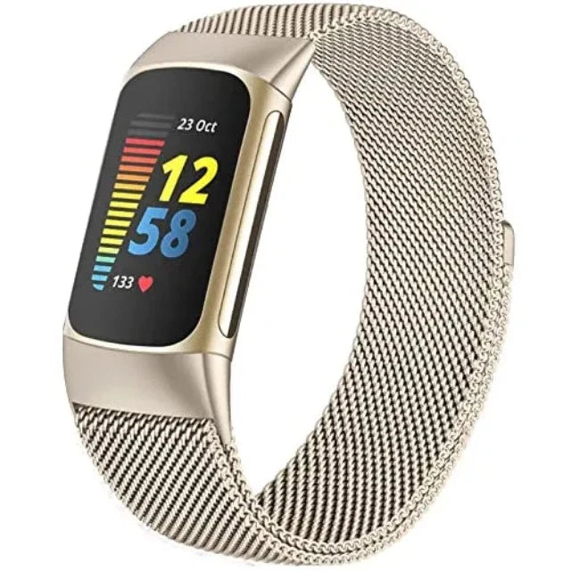 Fitbit Charge 3, Charge 4, Charge 5 watch band gold 