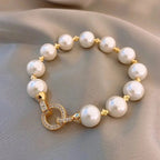 Retro Beaded and Zircon Bracelet