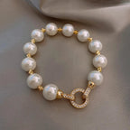 Retro Beaded and Zircon Bracelet
