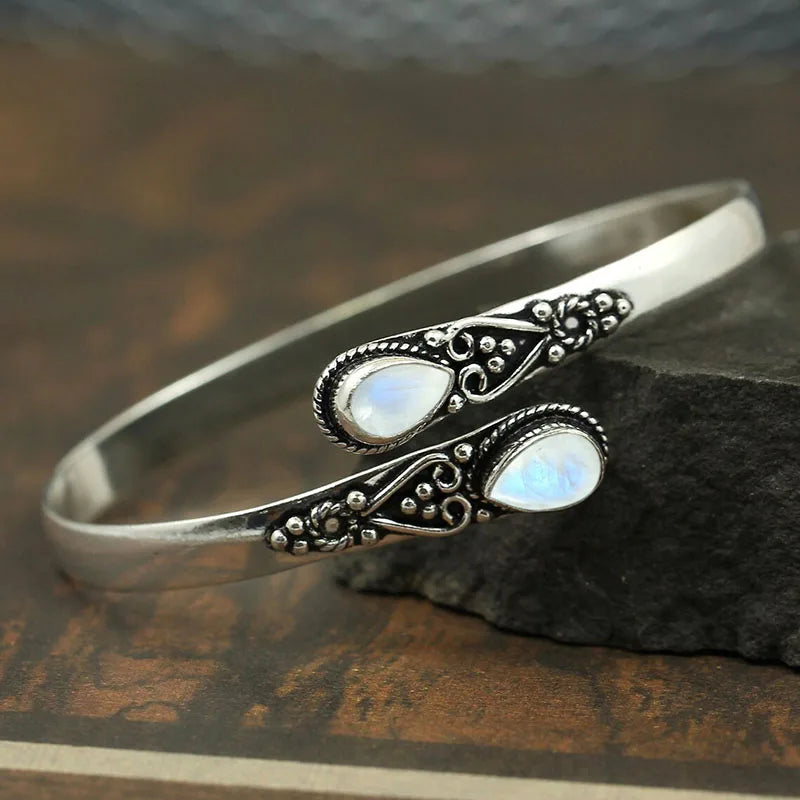 Retro Link Bracelet Water Drop Blue