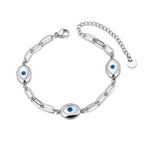 Retro Evil Eye Silver Bracelet