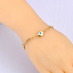 Retro Evil Eye Bracelet or