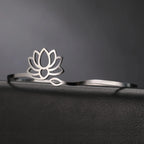 Women's Lotus Flower Silver Bangle