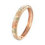 Romantic Link Bracelet Flowers Beige