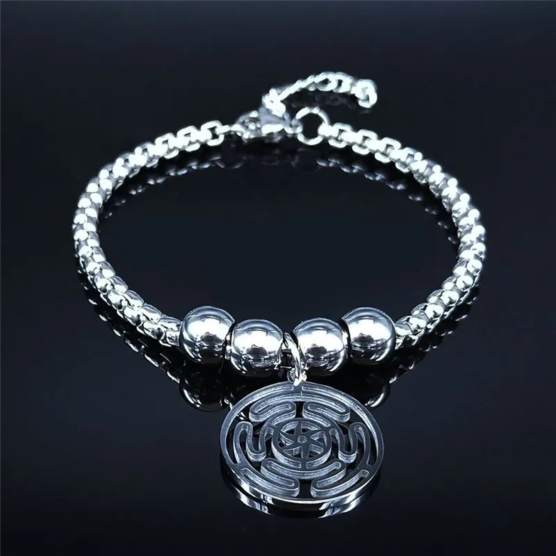 Hecate's Wheel Strophalos Witchcraft Wiccan Bracelet
