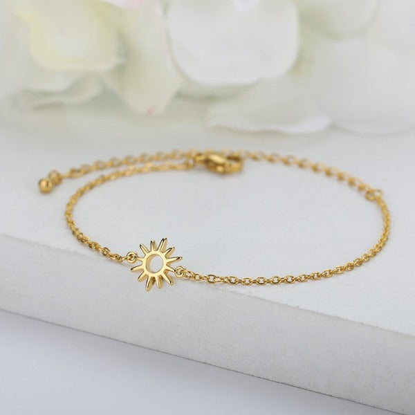 Sun Bracelet Women’s ID Bracelet Gold
