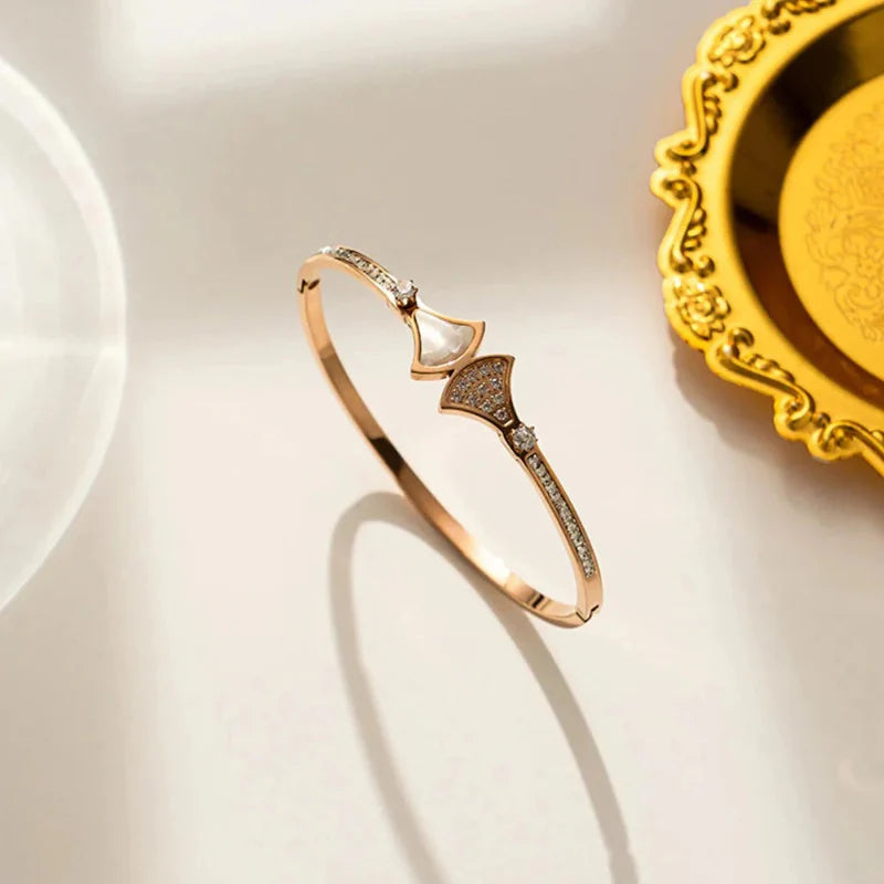 Ethnic Bracelet Seashell Scallop Rose Gold