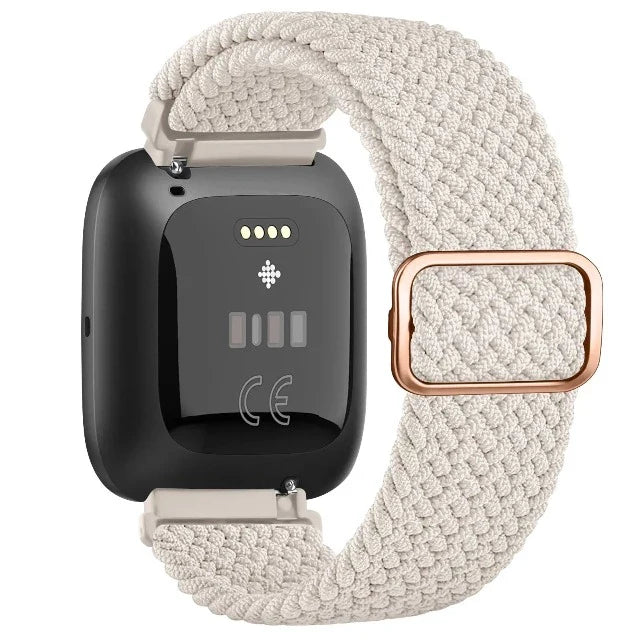 Super Elastic Fitbit Versa 1 Versa 2 Versa Lite Watch Strap cream white