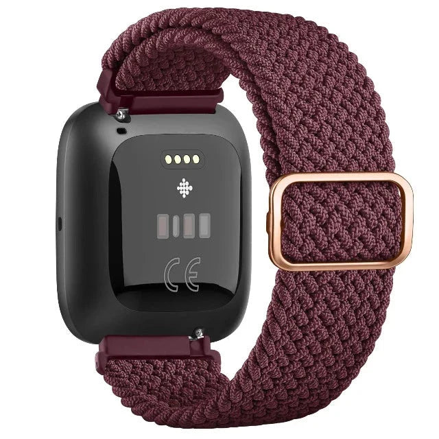 Super Elastic Fitbit Versa 1 Versa 2 Versa Lite Watch Strap burgundy