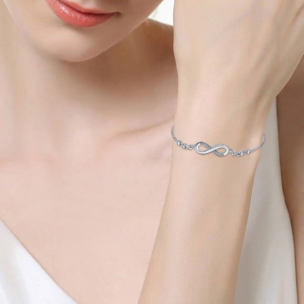 Infinity Symbol Silver Bracelet for Women