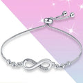 Infinity Symbol Silver Bracelet for Women