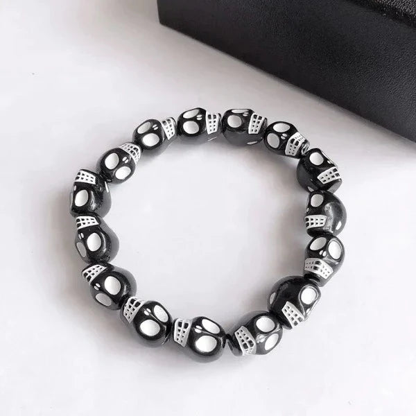 Black White & Black Skull Bracelet