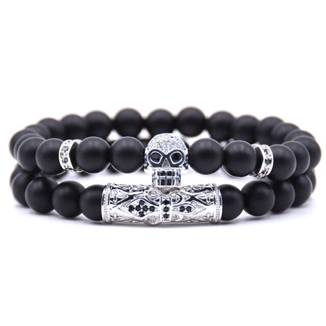 Women's Skull Bracelet Silver