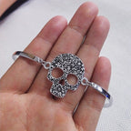 Women's Skull Bracelet Silver