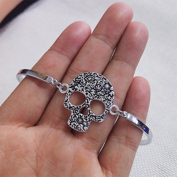 Women's Skull Bracelet Silver