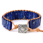 Tibetan Protection Bracelet in Natural Navy Stone