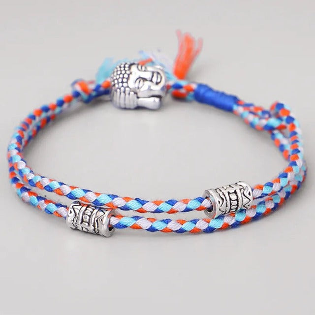 Braided Tibetan Good Luck Bracelet blue